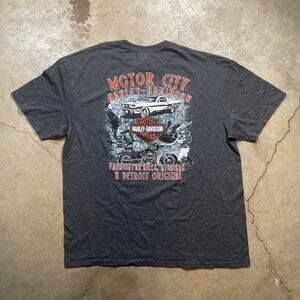 Harley Davidson T-Shirt 2XL Biker 2 Sided